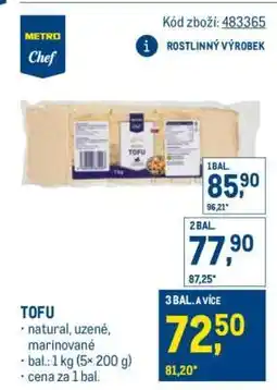 Makro Tofu nabídka