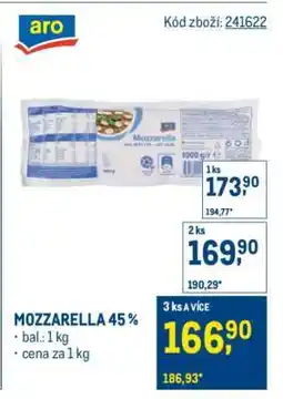 Makro Mozzarella 45 % nabídka