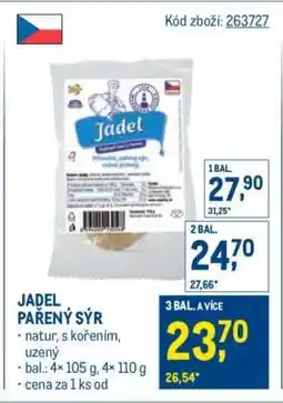 Makro Jadel pařený sýr nabídka