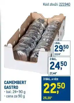 Makro Camembert gastro nabídka