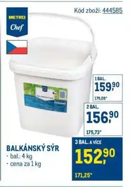 Makro Balkánský sýr nabídka