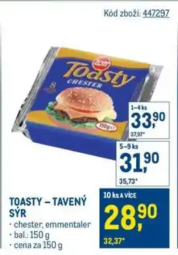 Makro Toasty tavený sýr nabídka