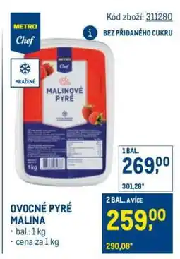 Makro OVOCNÉ PYRÉ MALINA nabídka