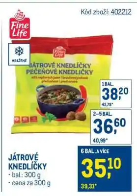 Makro Játrové knedlíčky nabídka