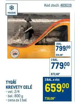 Makro TYGŘÍ KREVETY CELÉ nabídka