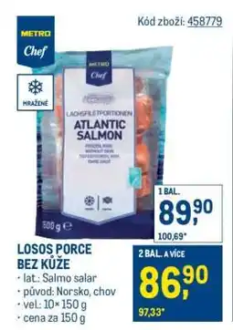 Makro Losos porce bez kůže nabídka