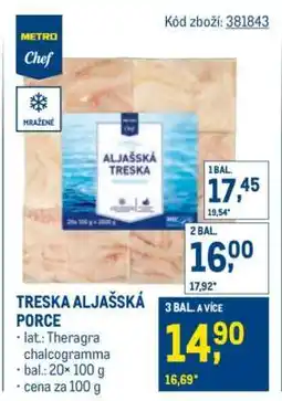 Makro TRESKA ALJAŠKÁ PORCE nabídka