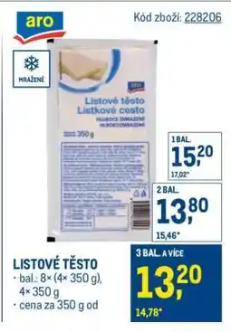 Makro Listové těsto nabídka