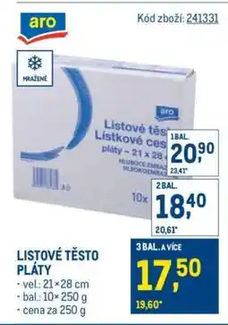 Makro LISTOVÉ TĚSTO PLÁTY nabídka