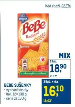 Makro BeBe sušenky nabídka
