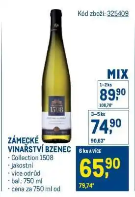 Makro Zámecké vinařství Bzenec nabídka