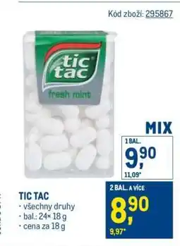 Makro Tic Tac nabídka