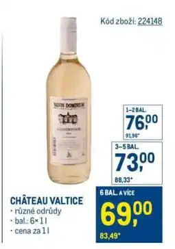 Makro Château Valtice nabídka