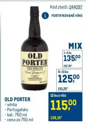 Makro Old Porter nabídka