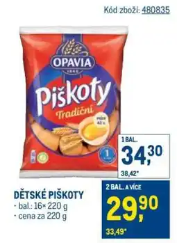 Makro Dětské piškoty nabídka
