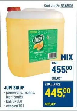 Makro Jupí sirup nabídka