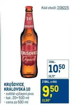 Makro Krušovice Královská 10 nabídka