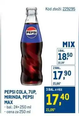 Makro PEPSI COLA, 7UP, MIRINDA, PEPSI MAX nabídka