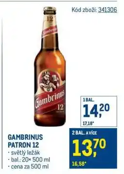 Makro Gambrinus Patron 12 nabídka