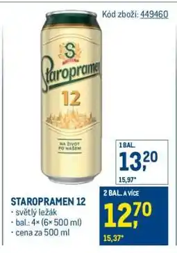 Makro Staropramen 12 nabídka