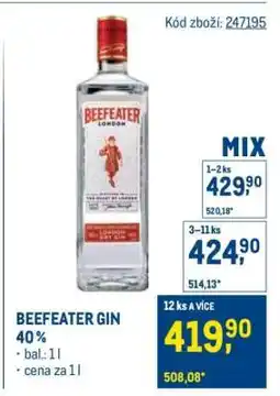 Makro Beefeater Gin 40 % nabídka
