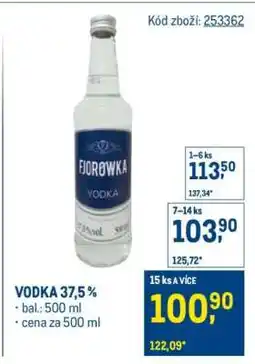 Makro FJOROWKA VODKA nabídka