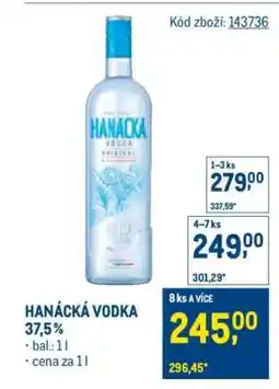 Makro Hanácká Vodka 37,5 % nabídka