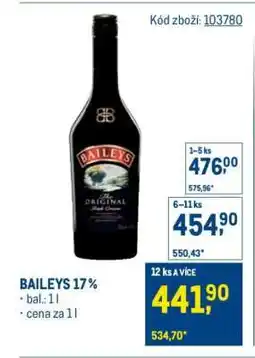 Makro Baileys 17 % nabídka