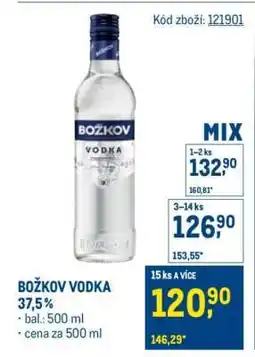 Makro Božkov Vodka nabídka