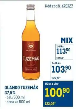 Makro OLANDO TUZEMÁK 37,5 % nabídka