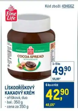 Makro LÍSKOOŘÍŠKOVÝ KAKAOVÝ KRÉM nabídka