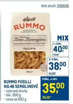 Makro RUMMO FUSILLI NO.48 SEMOLINOVÉ nabídka