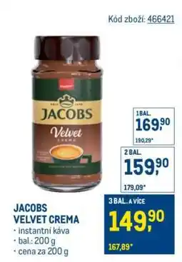 Makro JACOBS VELVET CREMA nabídka