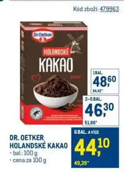 Makro Dr. Oetker Holandské kakao nabídka