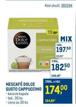 Makro Nescafé Dolce Gusto cappuccino nabídka