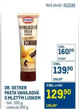 Makro Dr. Oetker pasta vanilková s mletým luskem nabídka