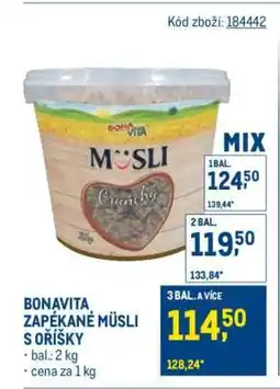 Makro BONAVITA ZAPÉKANÉ MÜSLI S OŘÍŠKY nabídka