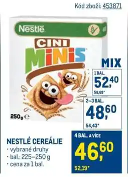 Makro Nestlé cereálie nabídka