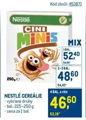 Makro Nestlé cereálie nabídka