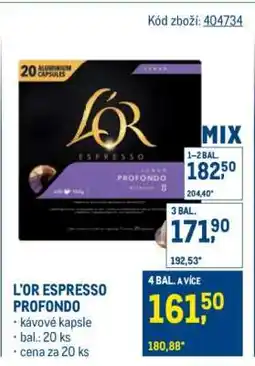 Makro L'OR ESPRESSO PROFONDO nabídka