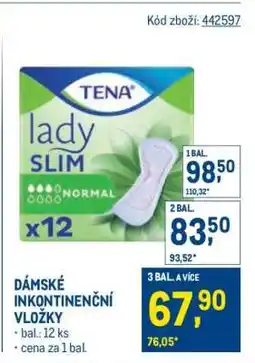 Makro DÁMSKÉ INKONTINENČNÍ VLOŽKY nabídka
