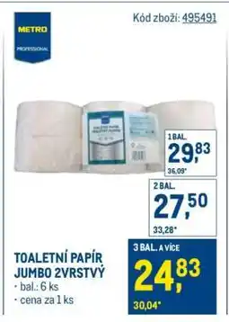 Makro Toaletní papír Jumbo 2vrstvý nabídka