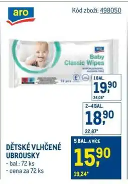 Makro Dětské vlhčené ubrousky nabídka