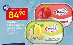 Hruška Zmrzlina s toppingem nabídka