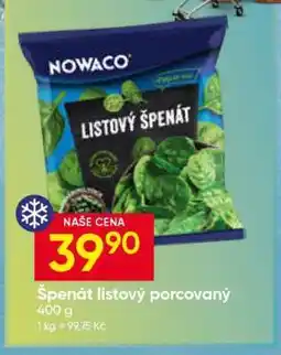 Hruška Špenát listový porcovaný nabídka