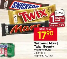 Hruška SNICKERS / MARS / TWIX / BOUNTY nabídka