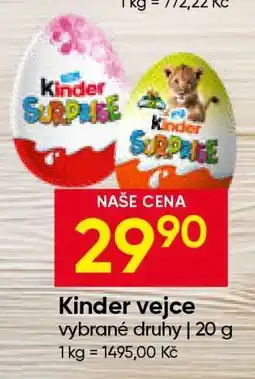 Hruška Kinder vejce nabídka
