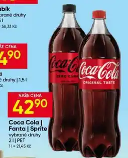 Hruška Coca-Cola, Fanta, Sprite nabídka