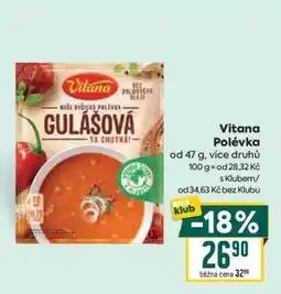 Billa Vitana Polévka nabídka
