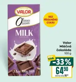 Billa Valor Mléčná čokoláda nabídka